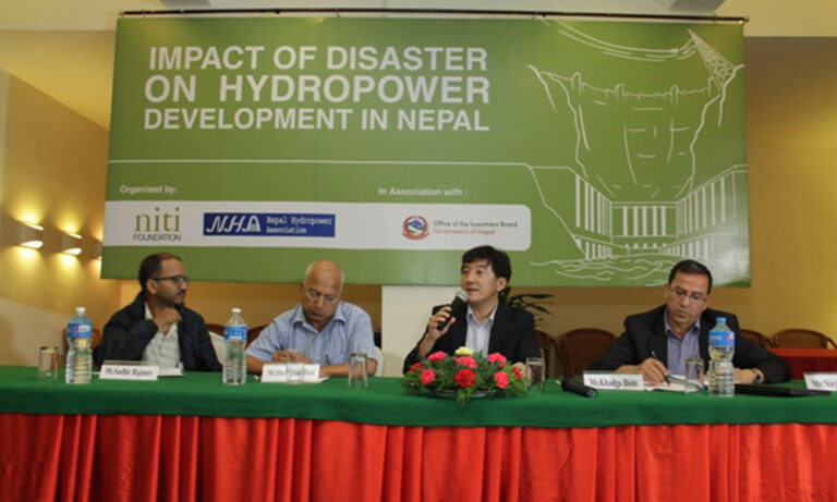 Impact of Disaster on Hydropower Development in Nepal