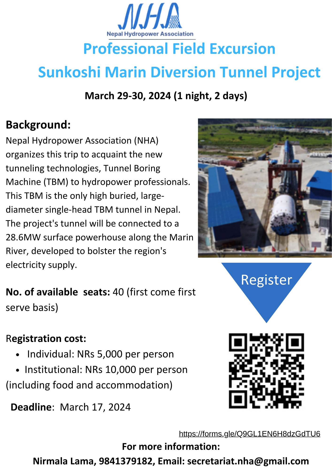 Professional Field Excursion Sunkoshi Marin Diversion Tunnel Project